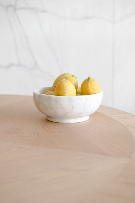 Marble bowls - white.